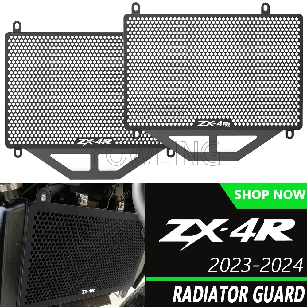 

For Kawasaki Ninja ZX-4RR ZX-4R/ZX-4R SE ZX4RR ZX4R 2023 2024 Motorcycle Radiator Grille Guard Protector Grill Cover Protection