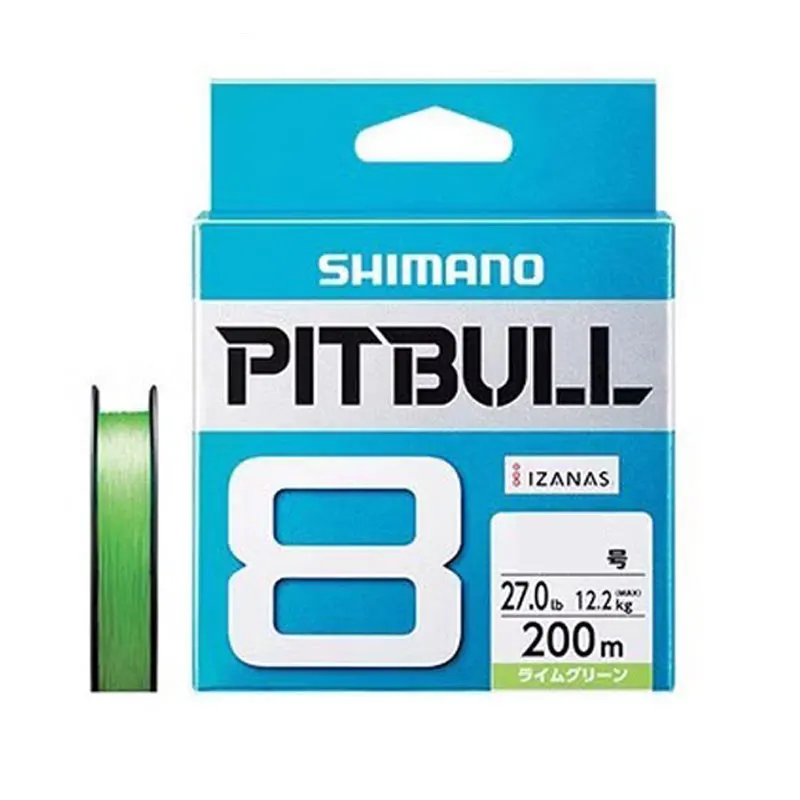 SHIMANO Original Fishing Line PITBULL X4  X8 150M 200M Green Blue Braided Wire PE Material Multifilament Fishing Line