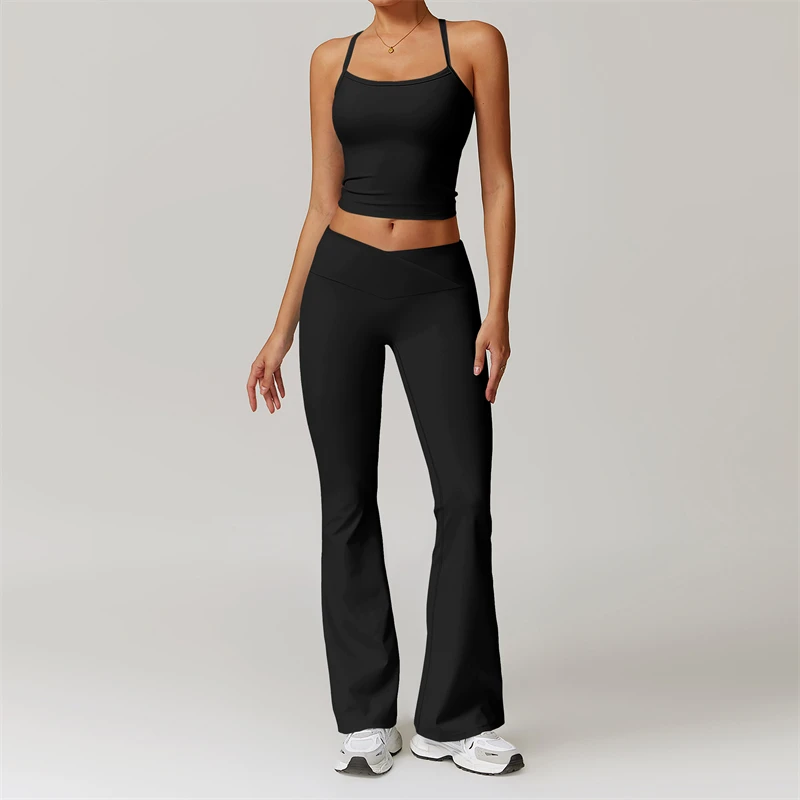 2 قطعة ملابس اليوغا المرأة رياضية ملابس رياضية بيلاتيس اللياقة البدنية البدلة الصالة الرياضية تجريب مجموعات رفع الرياضة الصدرية طماق البدلة