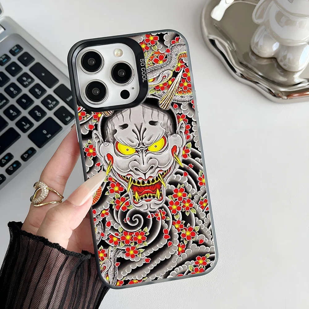 1 قطعة جورو ماجيماس هانا ياكوزا جراب هاتف IMD اللون فضي شل آيفون 16 15 14 13 12 11 برو ماكس زائد