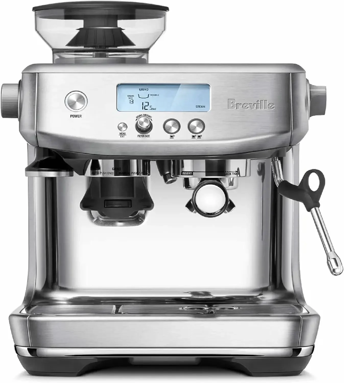 Breville the Barista Pro Espresso Machine with Grinder & Milk Frother, Espresso Maker with Seconds Heat Up, Cappuccino