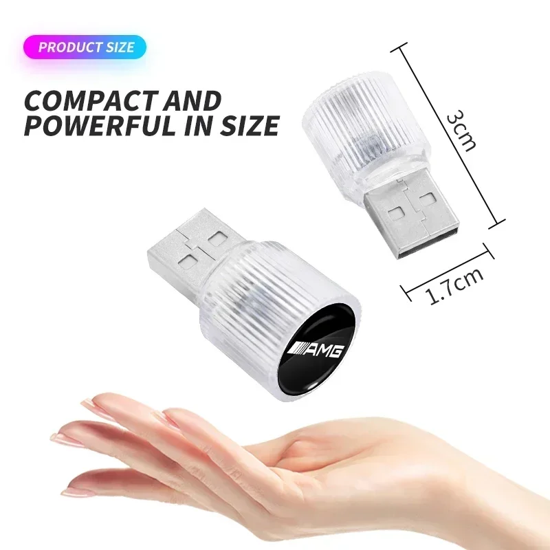 سيارة صغيرة USB LED المحيطة ضوء مصابيح الغلاف الجوي الزخرفية لمرسيدس بنز AMG W212 W204 W211W168 W213 W205 W210 W108 W124