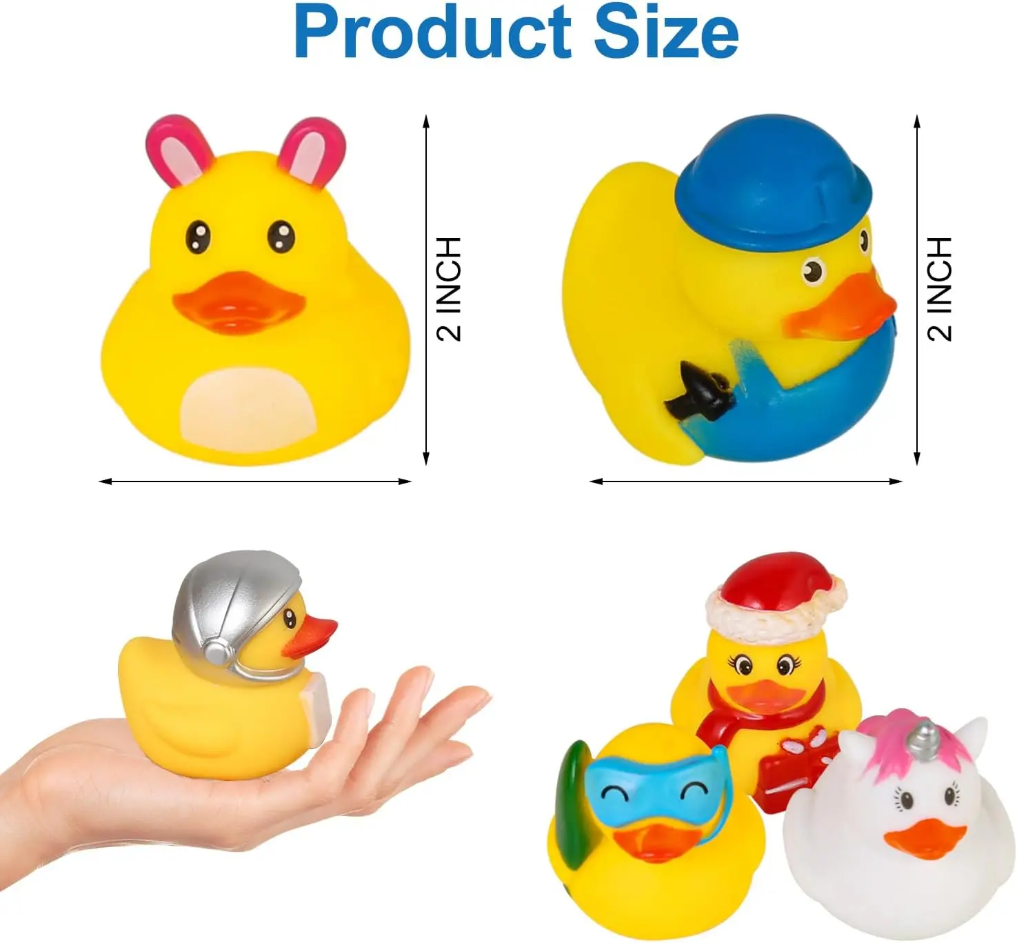 5-40 PCS New Cute Rubber Duck Assorted Duck Toys Shower Toy Gifts Birthday Party Gifts Decorations