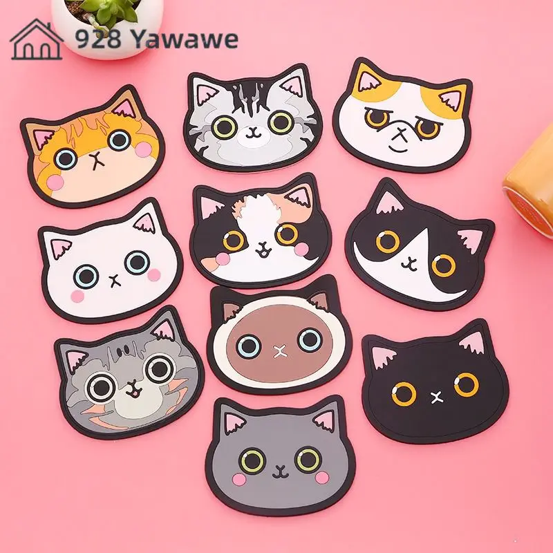 Non-slip Mat Easy Storage Safety Material Silica Gel 20g Cookware/drinkware/tableware/accessories Silicone Pad Cute Coaster