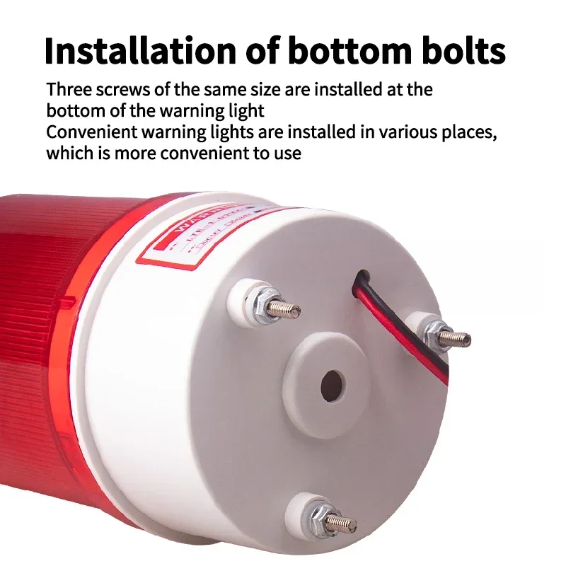 Imagem -03 - Alarme de Som e Luz Luz Piscando Luz de Advertência de Sinal Integrado Alarme Estroboscópico Rotativo 1101j 12v 24v 380v