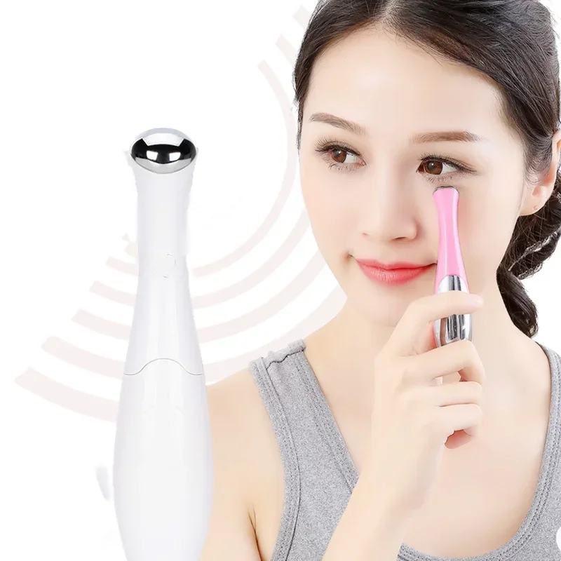 ใหม่ Mini Handheld Electric Vibrating Eye นวดหน้าปากกา Anti-aging ริ้วรอย Dark Circles Removal Rejuvenating Skin Care เครื่องมือ