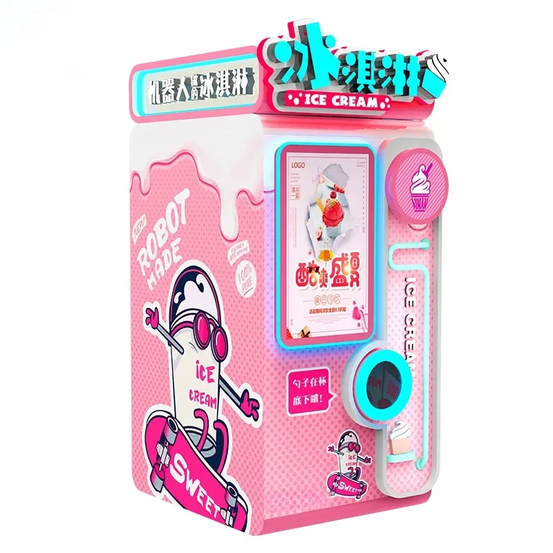 Soft Ice Cream Maker Vending Machine Ice Cream Freezer Vending Machine with Refrigerator