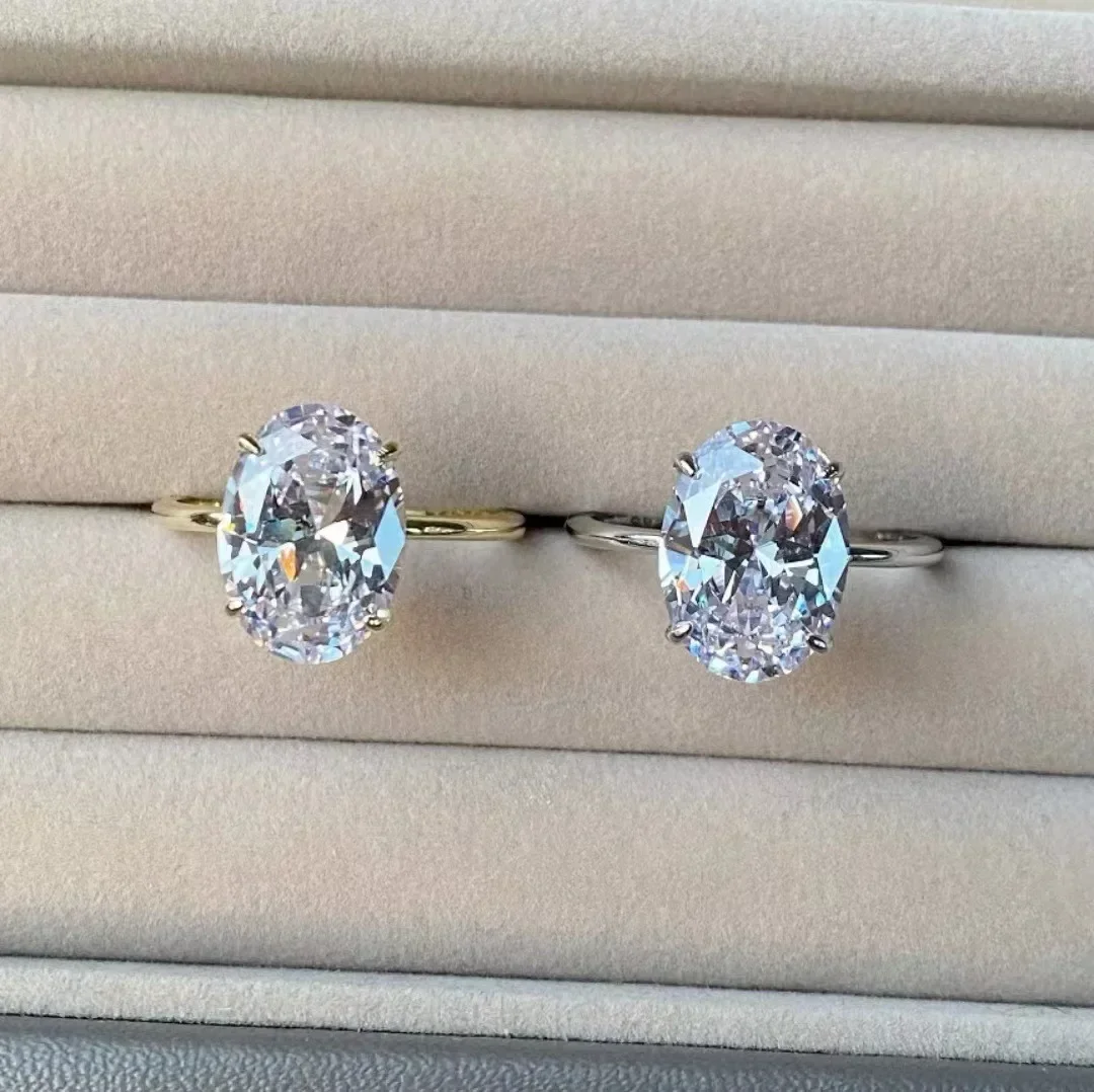 2024 new simple ins style inlaid zircon ring, handmade super shiny jewelry