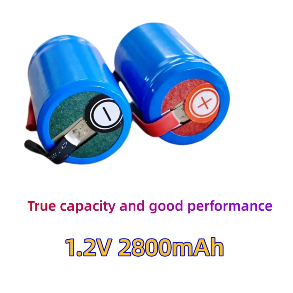 New 4/5SC SC Sub C li-ion Li-Po Lithium Battery High-Discharge 1.2V 2800mAh Rechargeable Ni-MH Batteries With Welding Tabs