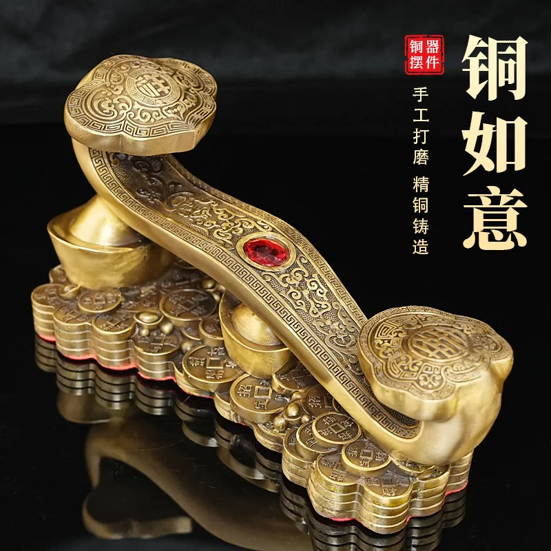 Copper Ruyi ornaments for good luck and success in all endeavors
