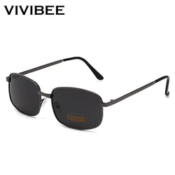 VIVIBEE classique Rectangle Style hommes lunettes de soleil polarisées rétro carré polarisant lunettes de soleil pour homme UV400 lunettes