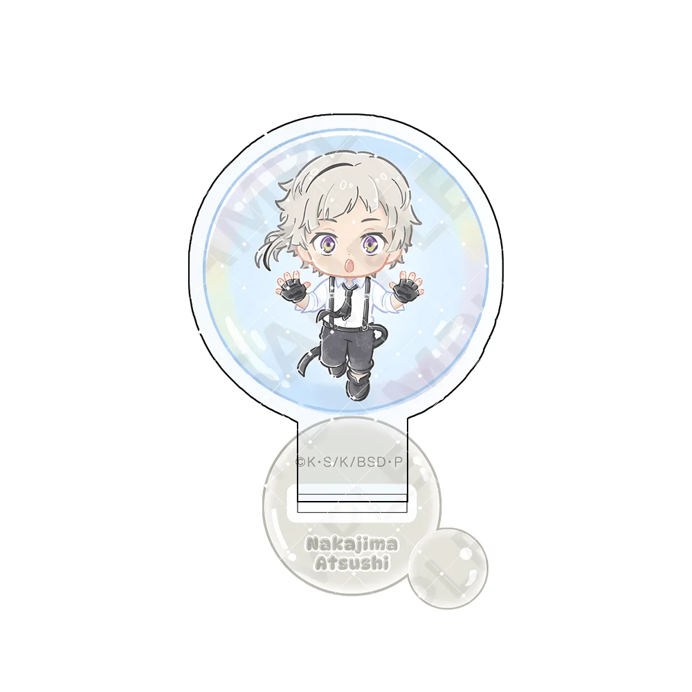 Bungo Stray Dogs Atsushi Nakajima 10cm Acrylic Stand Keychain Bubble Dome Chibi Anime Figure Decor Gift For Fans