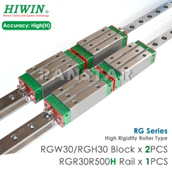Original HIWIN RGW30 RGH30 Block Linear Guide Rail ZBH Class High Rigidity Roller Guideway Heay-load High Precision Slider 500mm