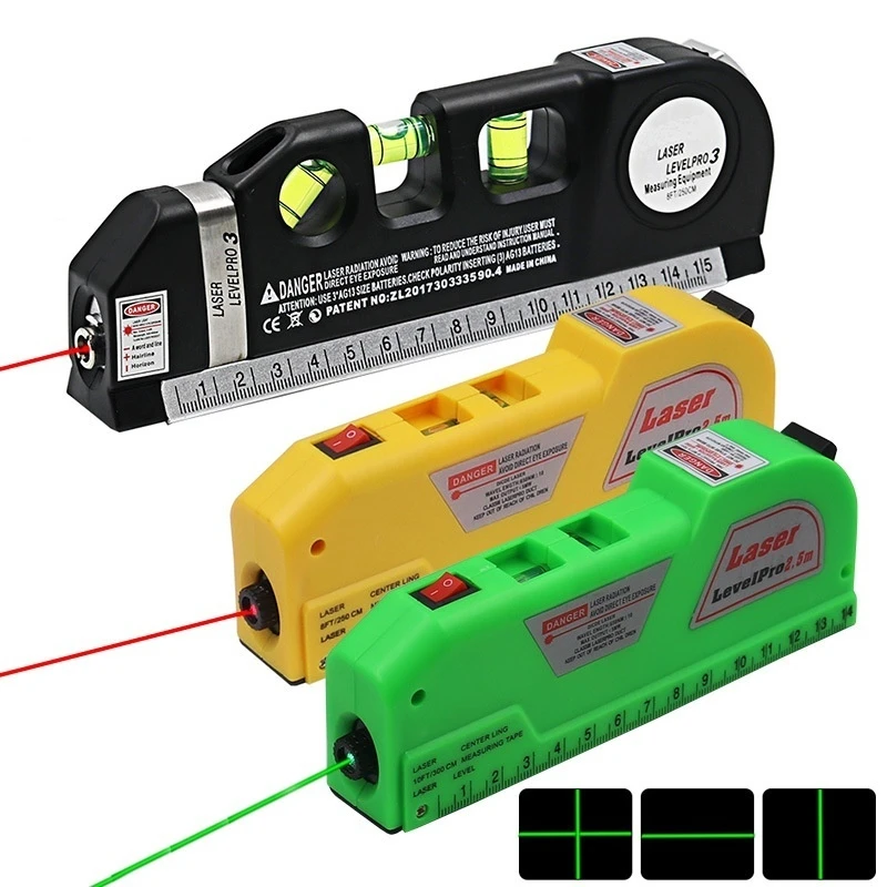 Portable Decoration Measuring Tool 4 In 1 Laser Level Laser Tape Measure With Infrared Miniature Level