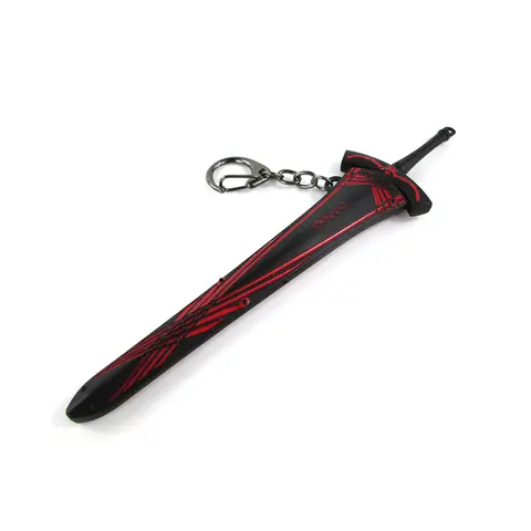 1/6 Mini Katana Weapon Fate Excalibur 17cm/6.7in Cosplay Black Red Sword Model Key Chain Ring Gift