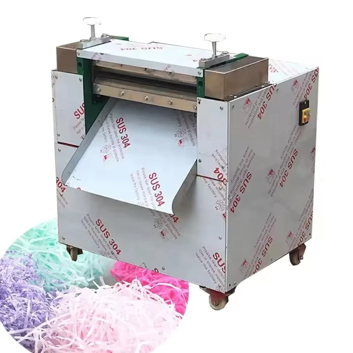 hot selling Crinkle Cut Kraft Paper Shred Filler Tissue Paper Shredder Machine for gift box filling image 5