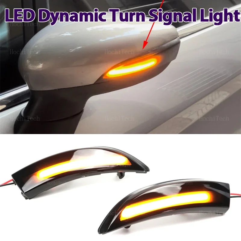 

Dynamic LED Turn Signal Lights Rearview Mirror Indicator Blinker Repeater For Ford Fiesta MK6 VI /UK MK7 2008-17 B-Max 2012-17