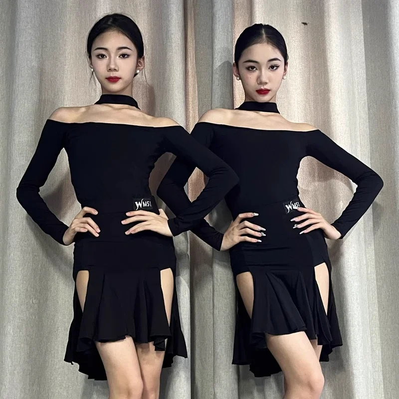 

2025 Latin Dance Dress Adult Female Practice Dress Spring/Summer New Style Advanced Dance Professional Performance Dress