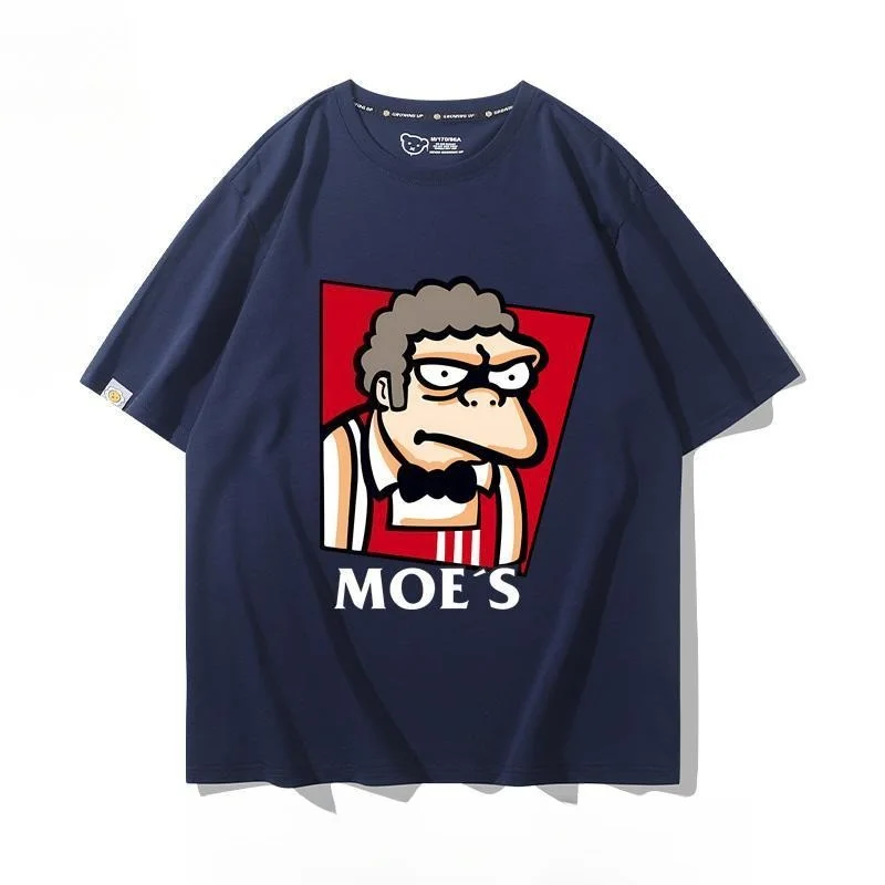 The Simpsons short-sleeve Bart Homer Simpson new creative cartoon fashion personality high-quality summer comfortable T-shirt view 3