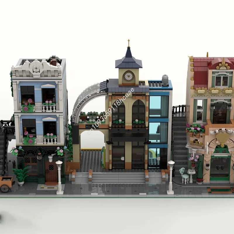 957 قطعة MOC محطة مركزية نموذج معياري اللبنات هدية الكريسماس فكرة البناء التعليم ألعاب مكعبات عيد ميلاد الاطفال #5