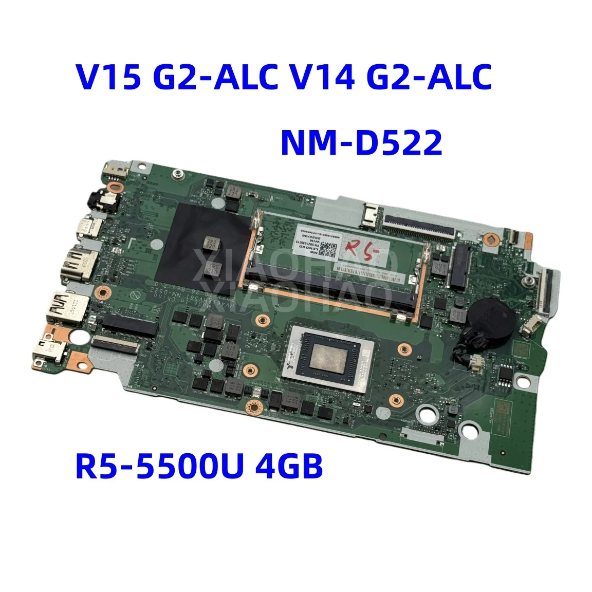 FRU:5B21B85219 5B21B90016 Para Lenovo IdeaPad V15 G2-ALC V14 G2-ALC Placa Base para Portátil NM-D522 Con Ryzen R5-5500U 4GB RAM DDR4