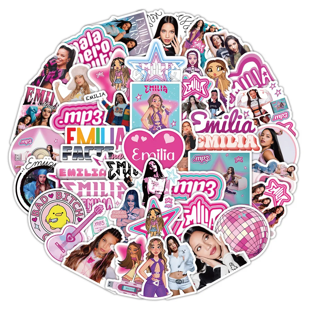 50pcsEmilia Singer DIY Creative Notebook Decorative Waterproof Stickers
