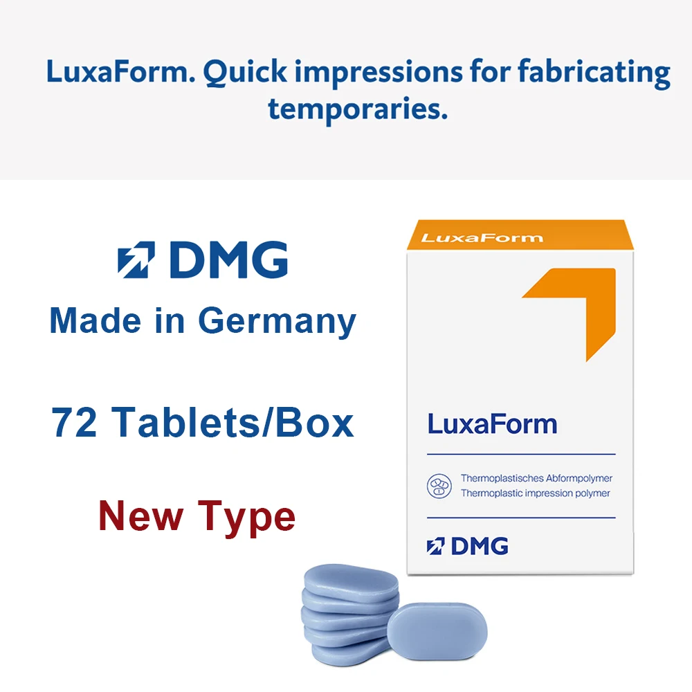 72 Sheets DMG LuxaForm Thermoplastic Molding Polymer Quick Impression for Luxatemp Star Temporary Crown Material Dental Products