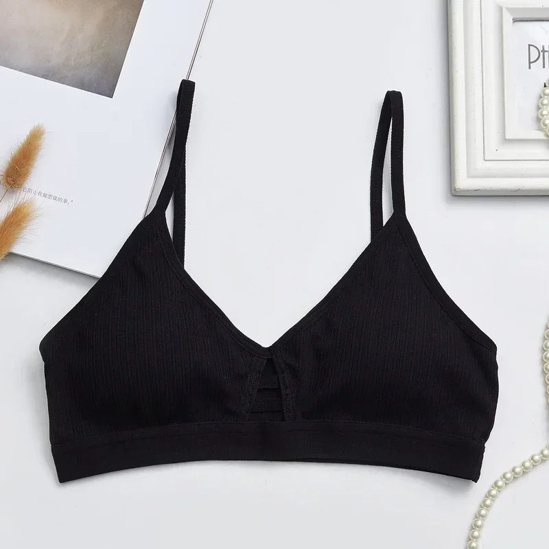 Thin Strap Bralette Sexy Lingerie Seamless Hollow Out Soft Bras for Women Wireless Push Up Bra Comfortable Underwear  Sexy Bra