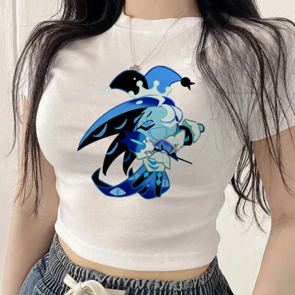 Shadow Milk Cookie cropped top female summer streetwear gothic kawaii vintage shirt gothic funny cute y2k