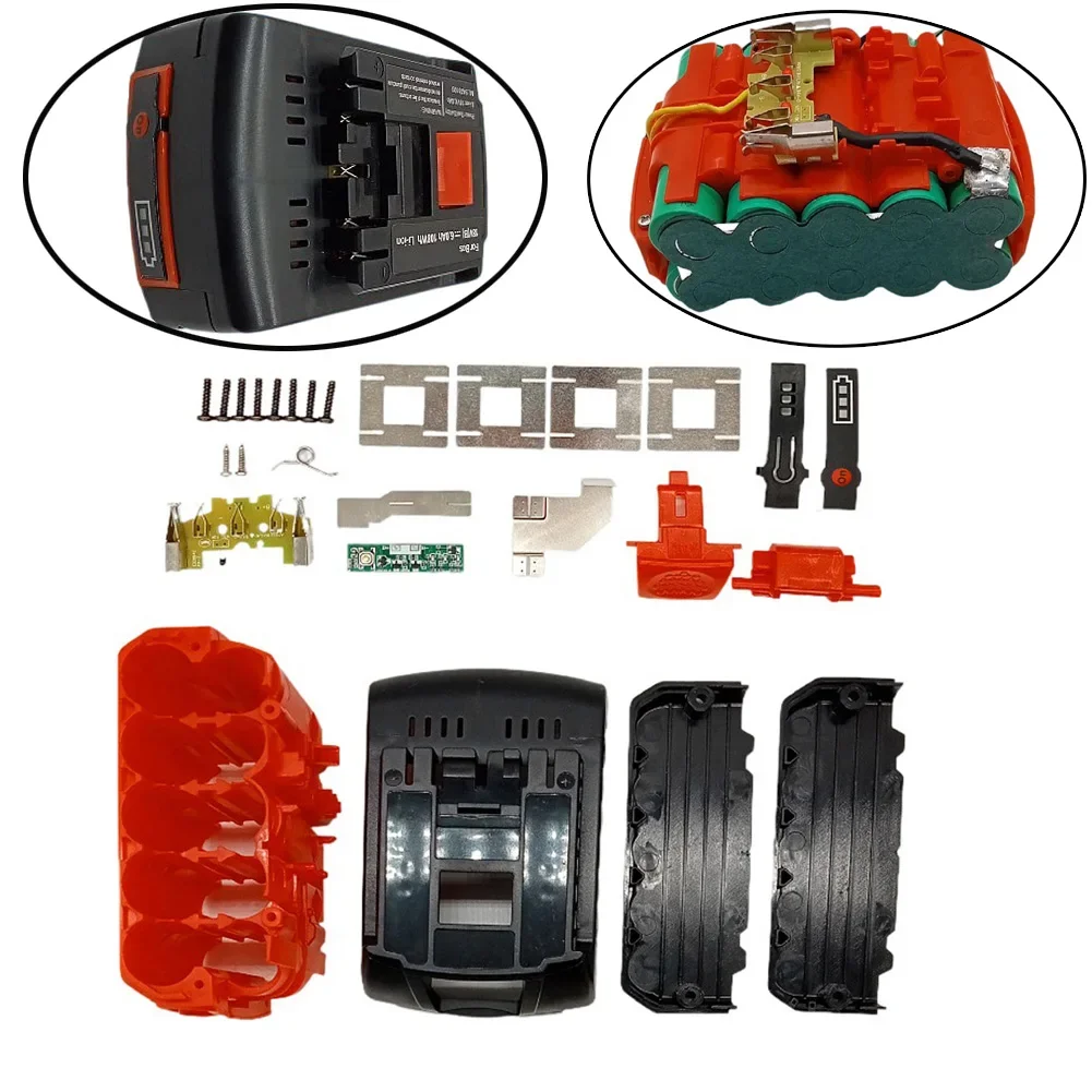 

Battery Sleeve Battery Plastic Case BAT610 BAT618 Battery Plastic Case LED Indicator PCB Board Power Tool Accessories