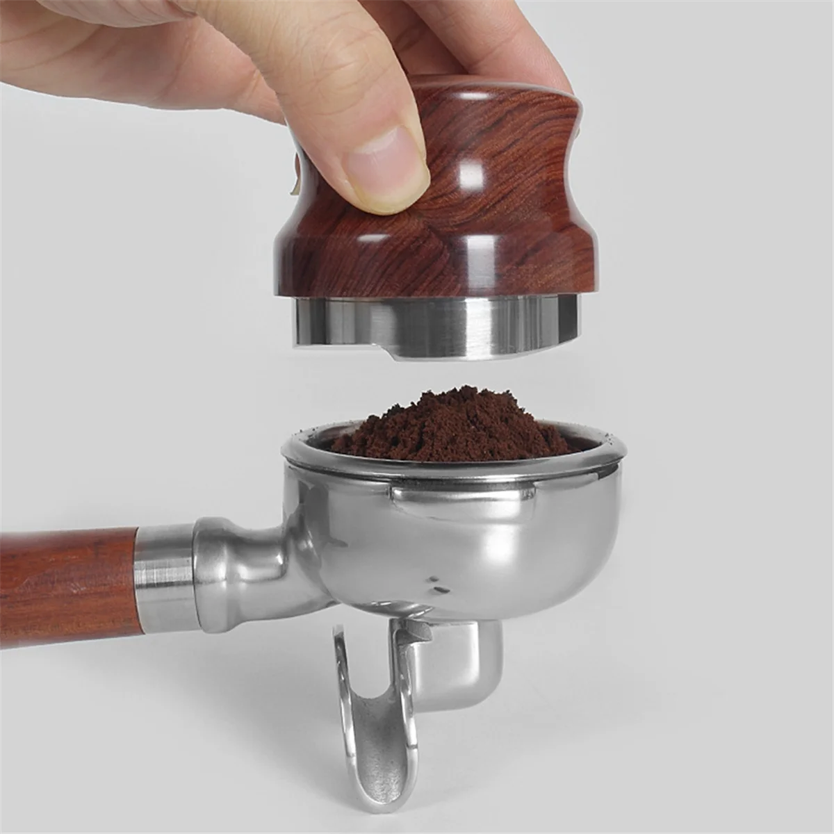 AT13 Coffee Distributor Espresso Distribution Tool Coffee Leveler Espresso Powder Hammer for Cafe Office Adjustable Depth B