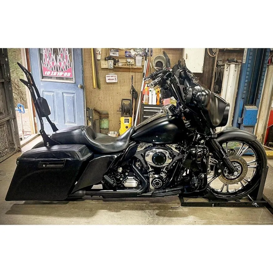 مسند ظهر للركاب بار سيسي بار قابل للفصل 28 مع دعم مريح قابل للتعديل لدراجة Harley Touring Street Road Electra Glide