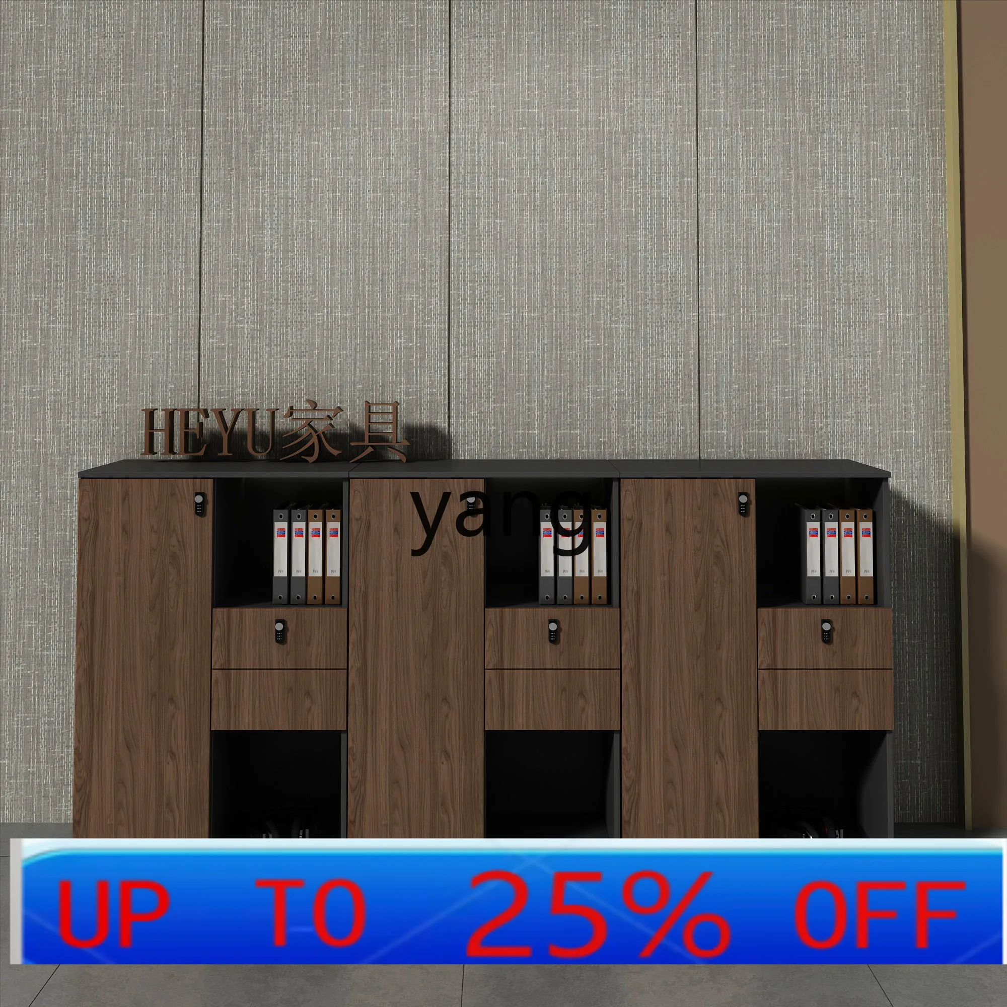 

Lcx wood color combination lock locker partition data cabinet filing cabinet