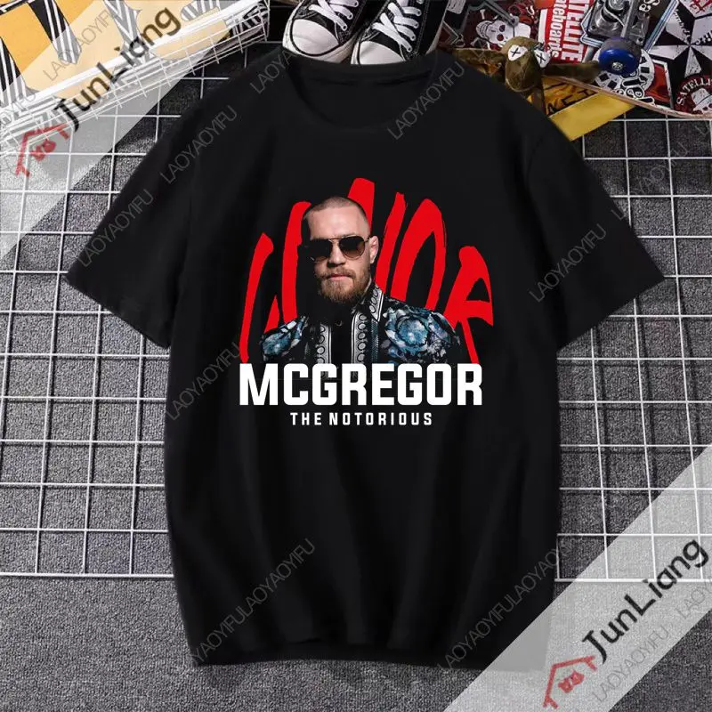 Conor McGregor Tattoo Inspired Fun Printed T-shirt for Men and Women Fashion Casual Wear O Collar Short Sleeve Oversized Top