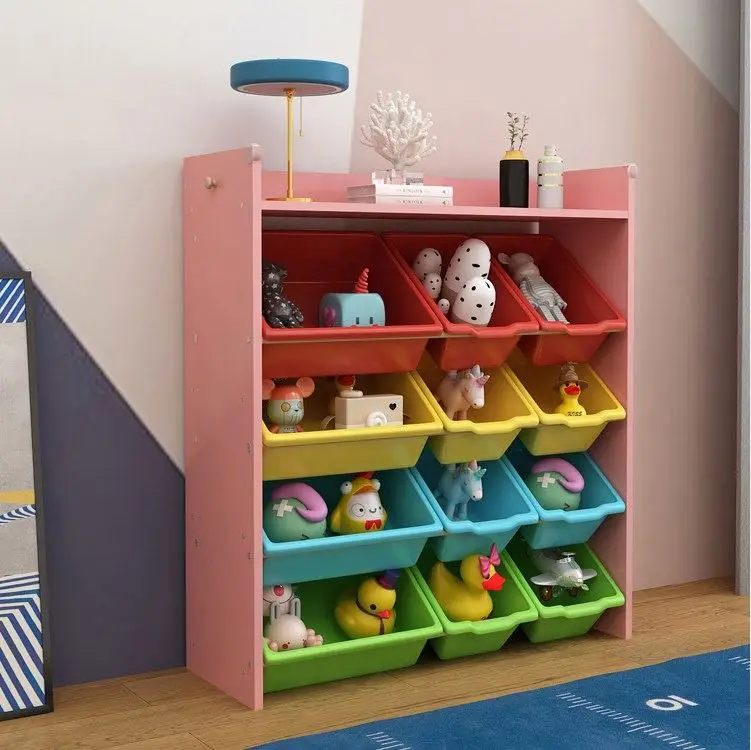 Children's Toy Storage Rack Floor Kindergarten Classification Storage Shelf Multi-layer Baby Bookshelf Toy Finishing Bin Cabinet