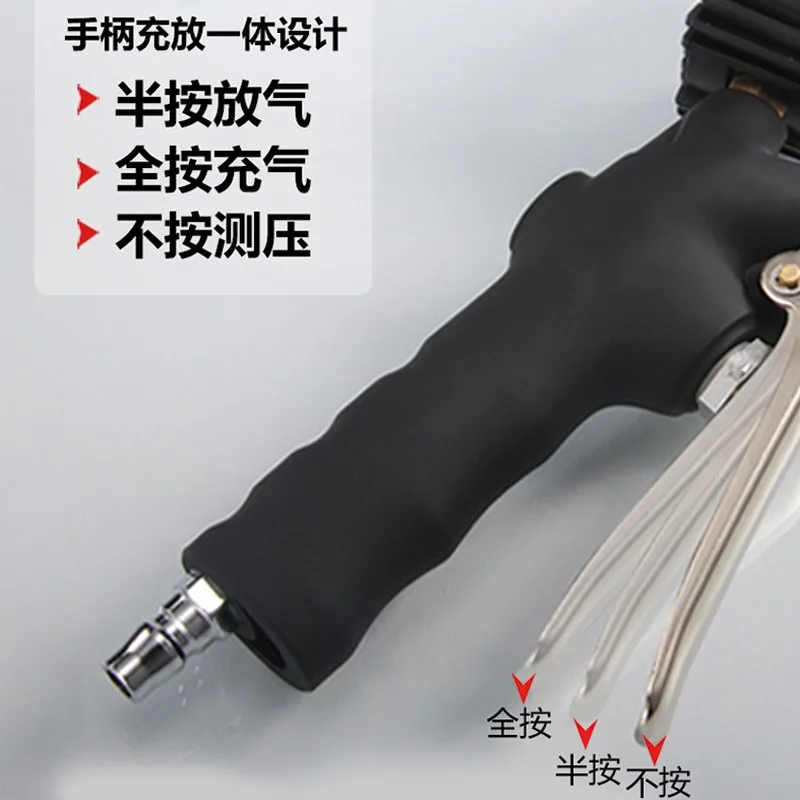 Digital tire pressure gun, car tire inflation pressure measurement integrated high-precision barometer