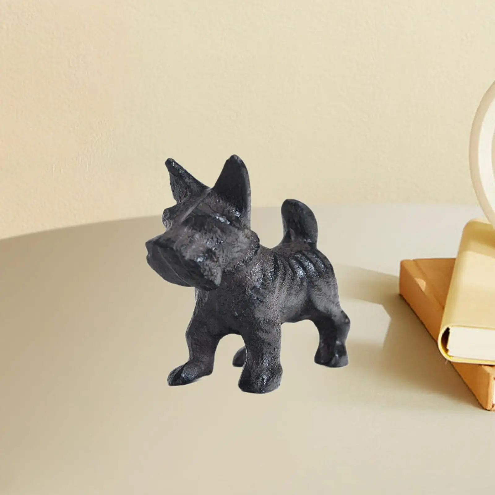 Dog Statue Iron Decoration Crafts Collection Desktop Ornament Puppy Figurine for Bedroom Coffee Table Desktop Entryway House