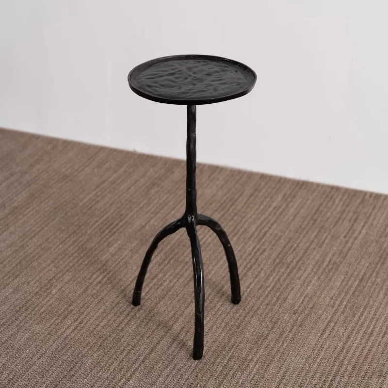 Retro brass small side table light luxury cast copper sofa side table bronze small coffee table