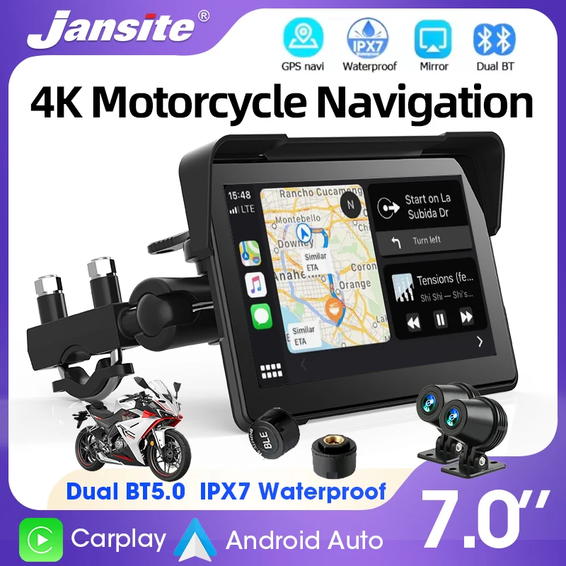 5/7 polegada moto painel sem fio carplay android auto tela de exibição da motocicleta navegação gps digital acessórios da motocicleta