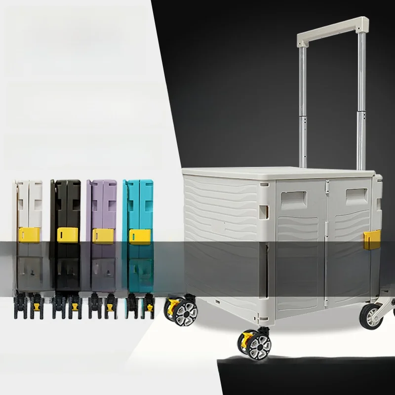 

Portable Folding Lightweight op Cart Vegetable Bung Small Pulling Car Cam Travel Lightweight Hand Tru Basket