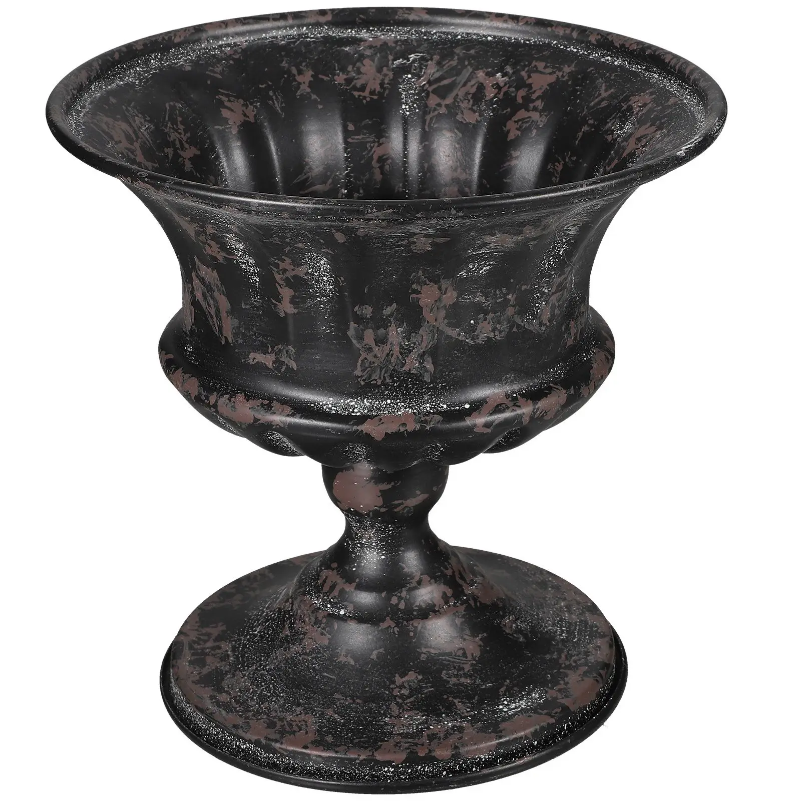 

Железная художественная ваза для цветов, винтажный черный горшок для хранения, свадебный декор, центральная часть, домашний стол, урна, украшение для растений, цветочный контейнер