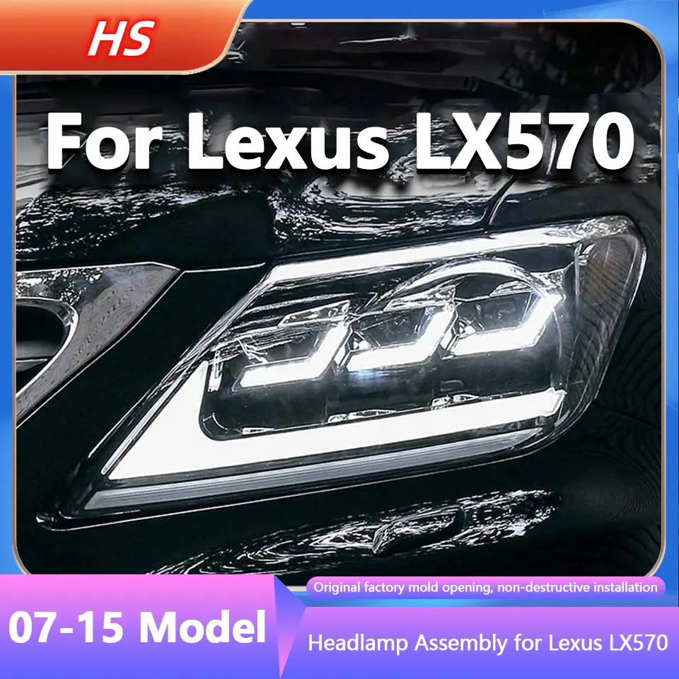 

LED Headlight Assembly 07-15 for Lexus LX570 Modified with Streamer Steering