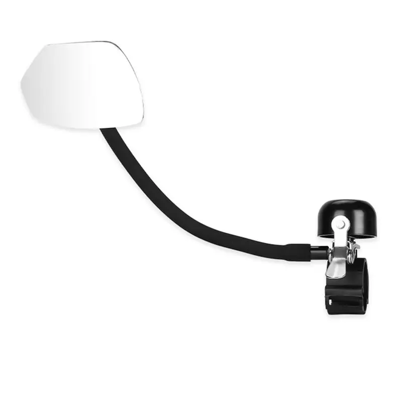 

NEW HOT In Stock-Bike Bell With Mirrors 360 Degree Adjustable Safety Bicycle Rear View Mirror, For Handlebar Accessories Left