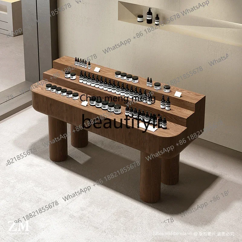 New arrive cnIsland Display Table Essential Oil SPA Aromatherapy Table Body Skin Care Products Display Table