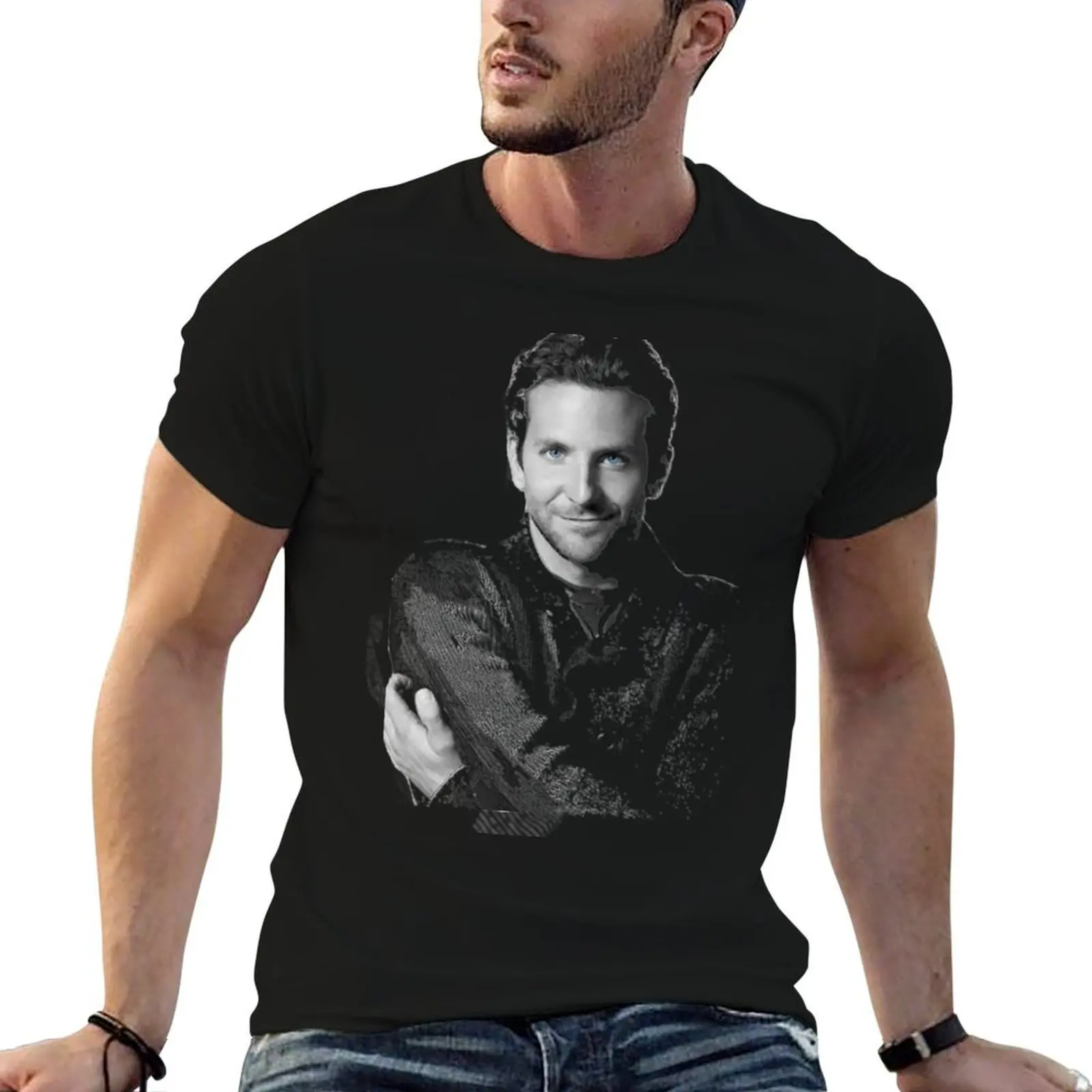 

Bradley Cooper Actor Abstract Movie Star T-Shirt t shirts for man graphic funny cotton t shirt pack T-Shirt