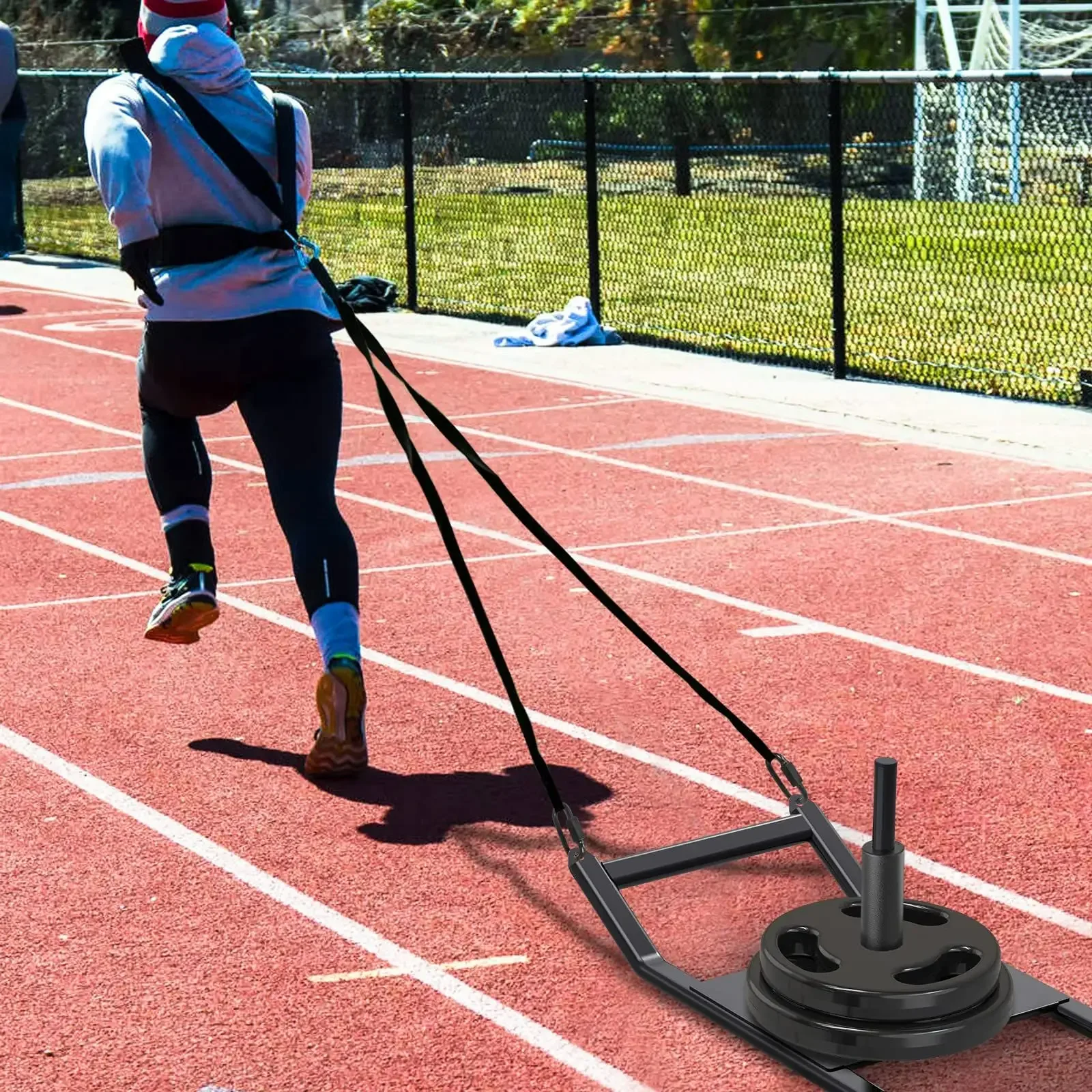 Fitness barbell sheet weight training sled, boat push-pull weight-bearing sled, resistance training
