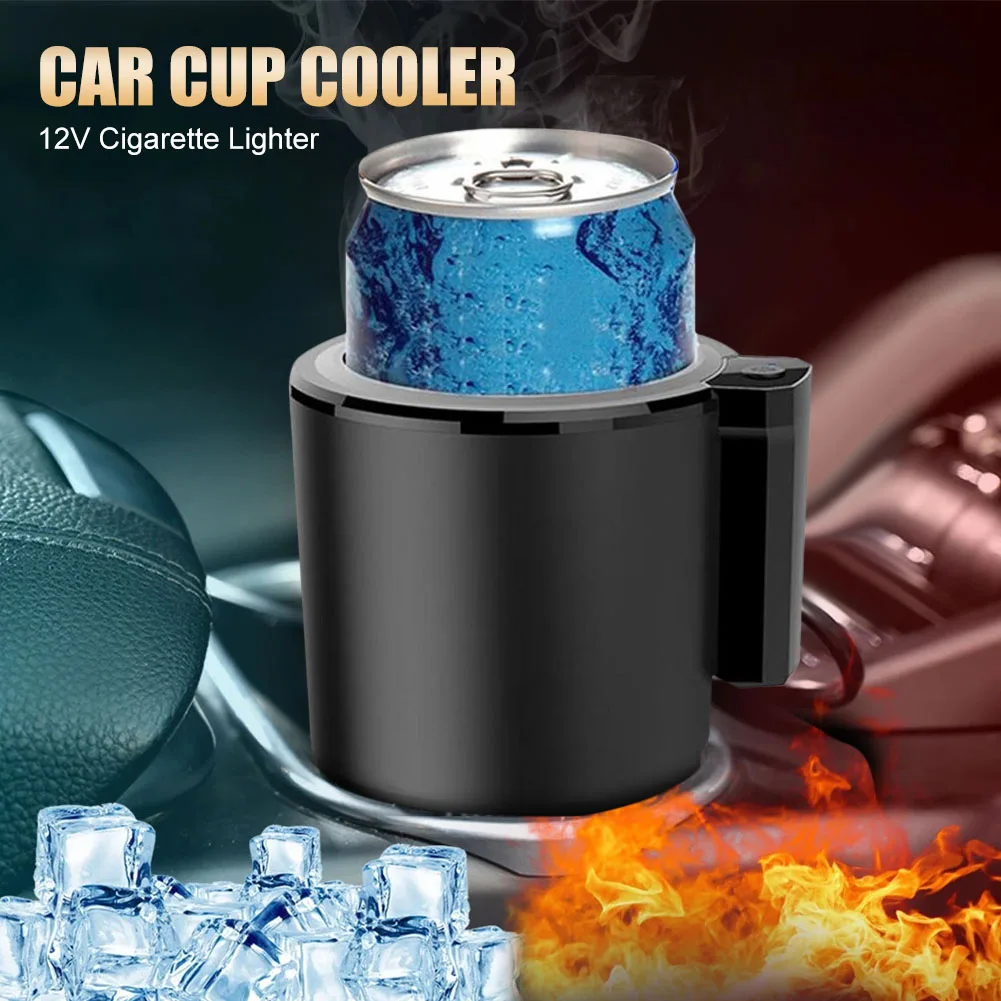 Car Cup Cooler DC 12V Cooling Cup for Car with Home Power Adapter Electric Car Office Cup Mug Holder Beverage Drink Refrigerator