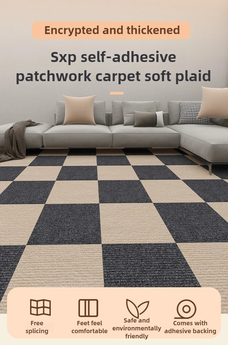 Alfombra Adhesiva Autoadhesiva Antideslizante, Láminas para Piso Resistentes, para Renovar Suelos Cubrir Imperfecciones