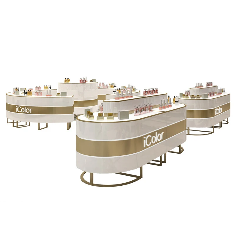 

Paint Counter Wooden Island Exhibition Jewelry Display Stand