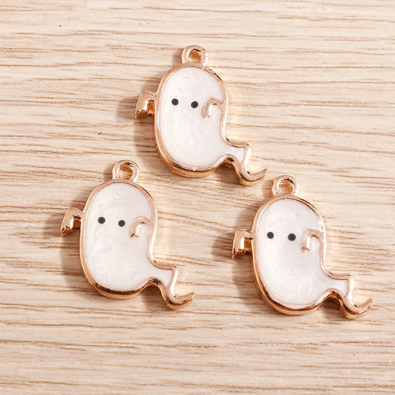 10 stücke mischen niedlichen Acryl Halloween Kürbis Hut Geist Charms Anhänger für Schmuck machen Tropfen Ohrringe Halsketten Armbänder DIY Geschenk – Detail 26